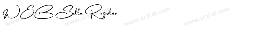 WEB Sella Regular字体转换